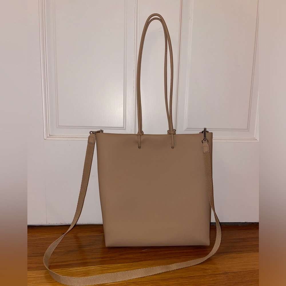 Zara faux leather tan tote